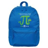 Python Pithon Pi Symbol Funny Math Teacher Pi Day Gift 16 in Basic Backpack