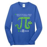Python Pithon Pi Symbol Funny Math Teacher Pi Day Gift Tall Long Sleeve T-Shirt