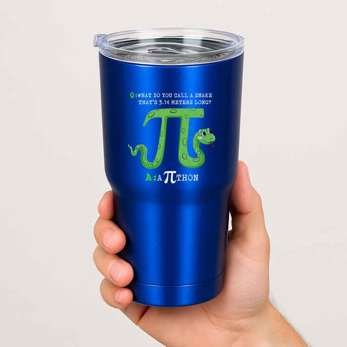 Python Pithon Pi Symbol Funny Math Teacher Pi Day Gift Tumbler