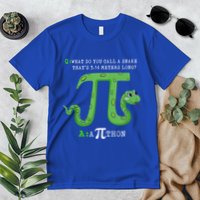 Python Pithon Pi Symbol Funny Math Teacher Pi Day Gift Premium T-Shirt
