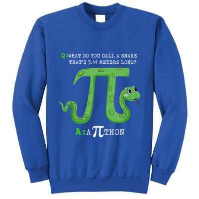 Python Pithon Pi Symbol Funny Math Teacher Pi Day Gift Tall Sweatshirt