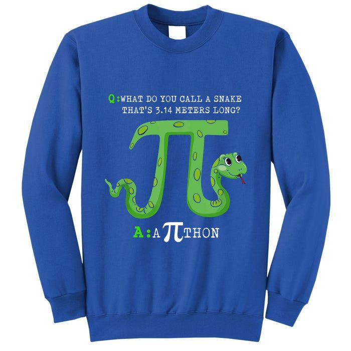 Python Pithon Pi Symbol Funny Math Teacher Pi Day Gift Tall Sweatshirt