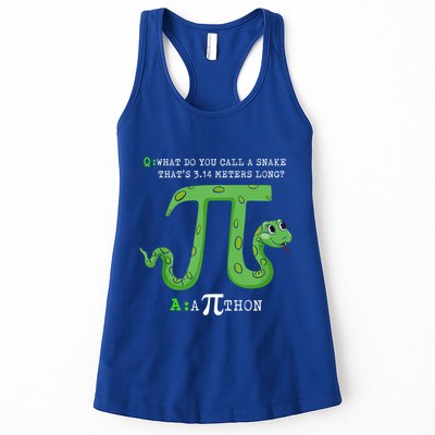 Python Pithon Pi Symbol Funny Math Teacher Pi Day Gift Womens Tank Top