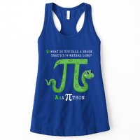 Python Pithon Pi Symbol Funny Math Teacher Pi Day Gift Womens Tank Top