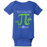 Python Pithon Pi Symbol Funny Math Teacher Pi Day Gift Baby Bodysuit