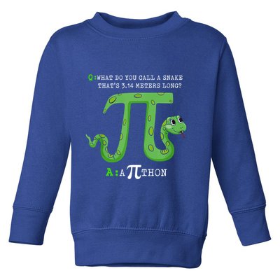 Python Pithon Pi Symbol Funny Math Teacher Pi Day Gift Toddler Sweatshirt
