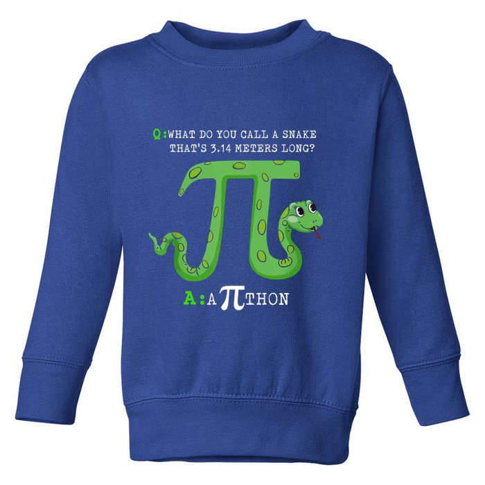 Python Pithon Pi Symbol Funny Math Teacher Pi Day Gift Toddler Sweatshirt