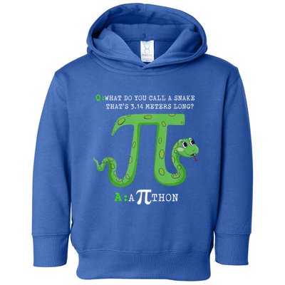 Python Pithon Pi Symbol Funny Math Teacher Pi Day Gift Toddler Hoodie