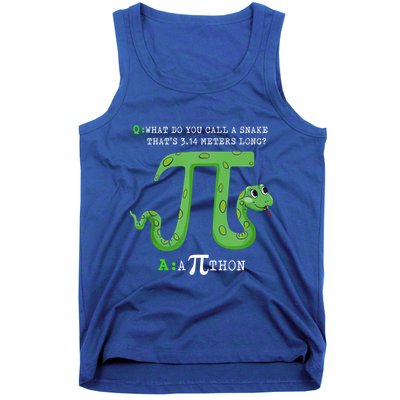 Python Pithon Pi Symbol Funny Math Teacher Pi Day Gift Tank Top