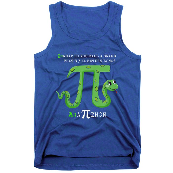 Python Pithon Pi Symbol Funny Math Teacher Pi Day Gift Tank Top