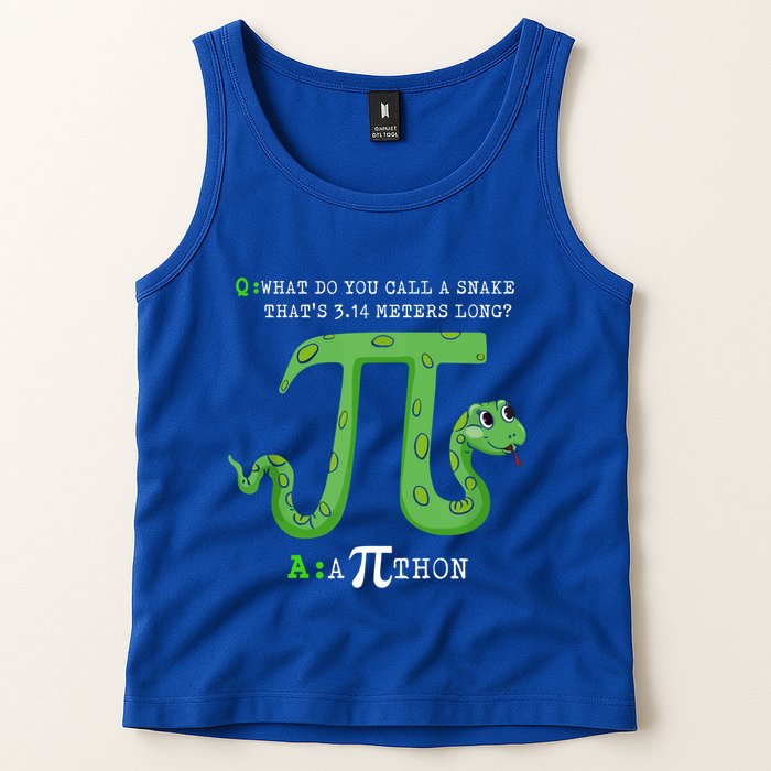 Python Pithon Pi Symbol Funny Math Teacher Pi Day Gift Tank Top