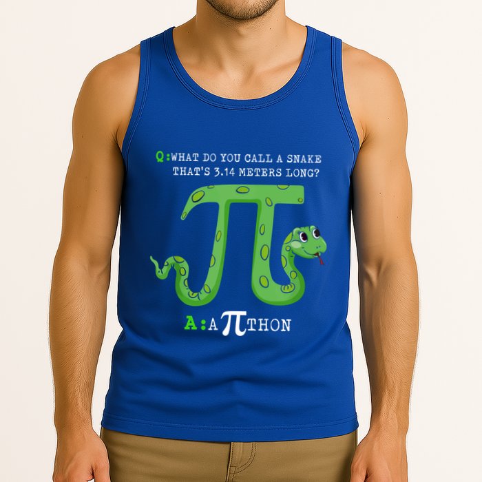 Python Pithon Pi Symbol Funny Math Teacher Pi Day Gift Tank Top