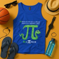 Python Pithon Pi Symbol Funny Math Teacher Pi Day Gift Tank Top