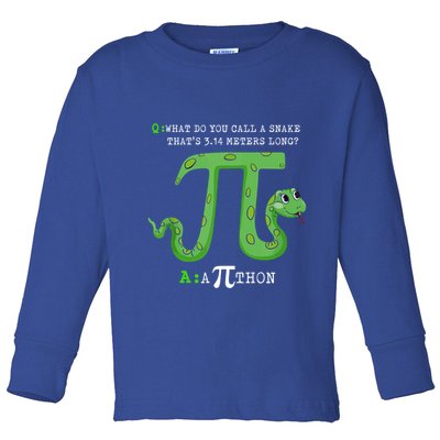 Python Pithon Pi Symbol Funny Math Teacher Pi Day Gift Toddler Long Sleeve Shirt
