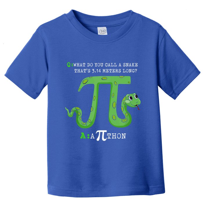 Python Pithon Pi Symbol Funny Math Teacher Pi Day Gift Toddler T-Shirt