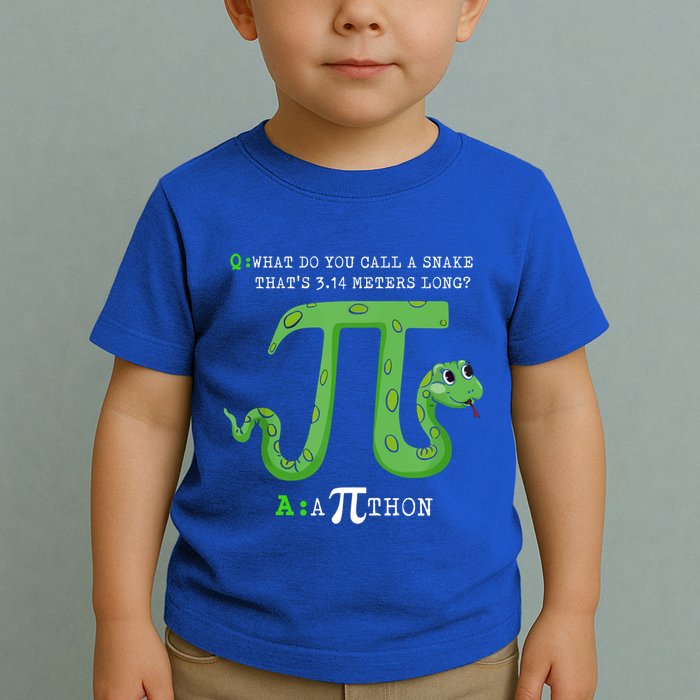 Python Pithon Pi Symbol Funny Math Teacher Pi Day Gift Toddler T-Shirt