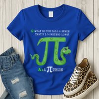 Python Pithon Pi Symbol Funny Math Teacher Pi Day Gift Womens T-Shirt