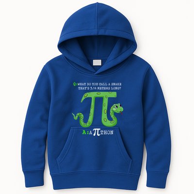 Python Pithon Pi Symbol Funny Math Teacher Pi Day Gift Kids Hoodie