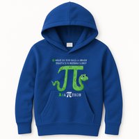 Python Pithon Pi Symbol Funny Math Teacher Pi Day Gift Kids Hoodie