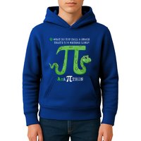 Python Pithon Pi Symbol Funny Math Teacher Pi Day Gift Kids Hoodie