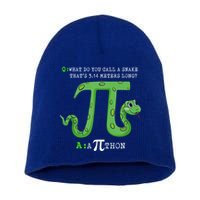 Python Pithon Pi Symbol Funny Math Teacher Pi Day Gift Short Acrylic Beanie