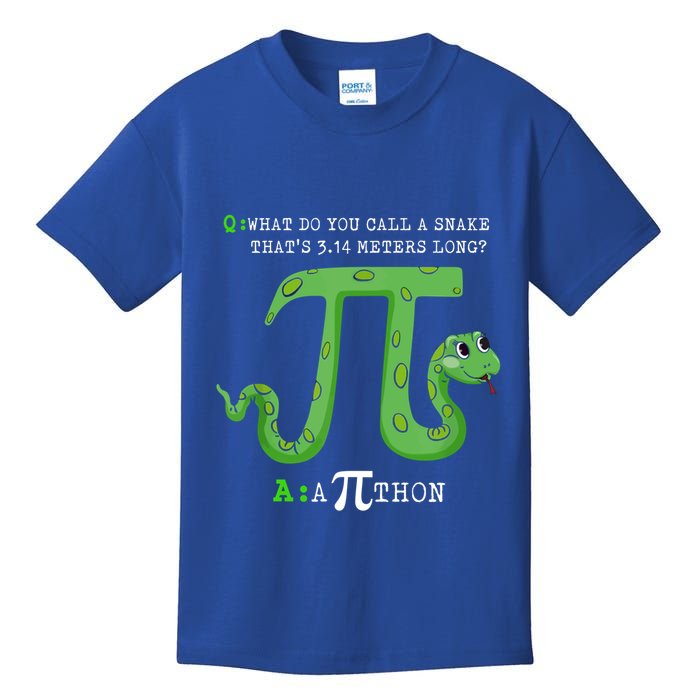 Python Pithon Pi Symbol Funny Math Teacher Pi Day Gift Kids T-Shirt