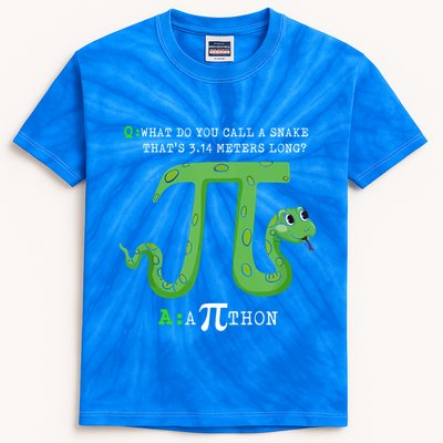 Python Pithon Pi Symbol Funny Math Teacher Pi Day Gift Kids Tie-Dye T-Shirt