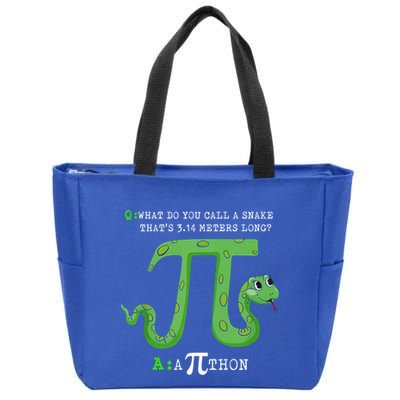 Python Pithon Pi Symbol Funny Math Teacher Pi Day Gift Zip Tote Bag