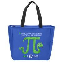 Python Pithon Pi Symbol Funny Math Teacher Pi Day Gift Zip Tote Bag