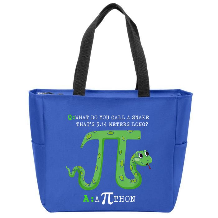Python Pithon Pi Symbol Funny Math Teacher Pi Day Gift Zip Tote Bag
