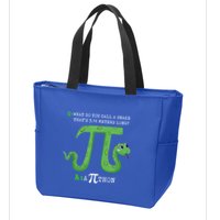 Python Pithon Pi Symbol Funny Math Teacher Pi Day Gift Zip Tote Bag