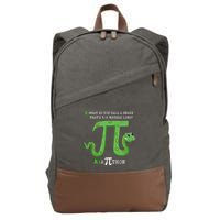 Python Pithon Pi Symbol Funny Math Teacher Pi Day Gift Cotton Canvas Backpack
