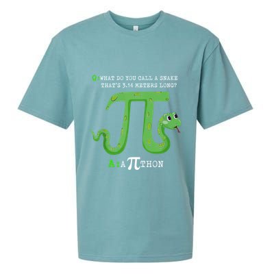 Python Pithon Pi Symbol Funny Math Teacher Pi Day Gift Sueded Cloud Jersey T-Shirt