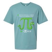 Python Pithon Pi Symbol Funny Math Teacher Pi Day Gift Sueded Cloud Jersey T-Shirt