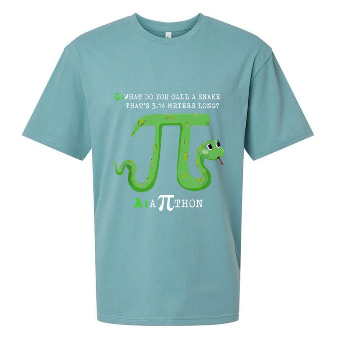 Python Pithon Pi Symbol Funny Math Teacher Pi Day Gift Sueded Cloud Jersey T-Shirt