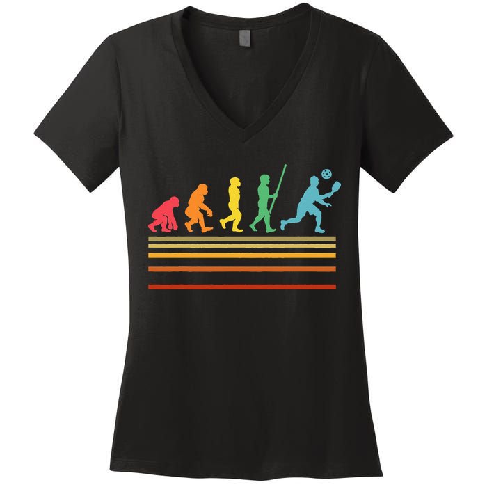 Pickleball Player Pickle Ball Women's V-Neck T-Shirt