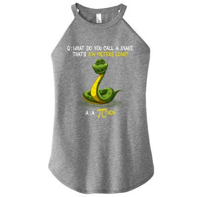 Python Pithon Pi Symbol Funny Math Teacher Pi Day Gift Women’s Perfect Tri Rocker Tank