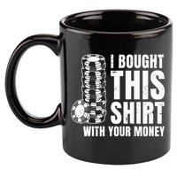 Poker Player Poker Cards Game Money 11oz C Handle Ceramic Mug