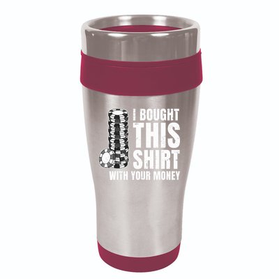 Poker Player Poker Cards Game Money 16oz Travel Tumbler