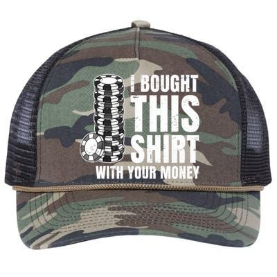 Poker Player Poker Cards Game Money Retro Rope Trucker Hat Cap