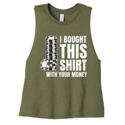 Poker Player Poker Cards Game Money Women's Racerback Cropped Tank