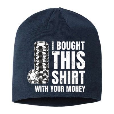 Poker Player Poker Cards Game Money Sustainable Beanie