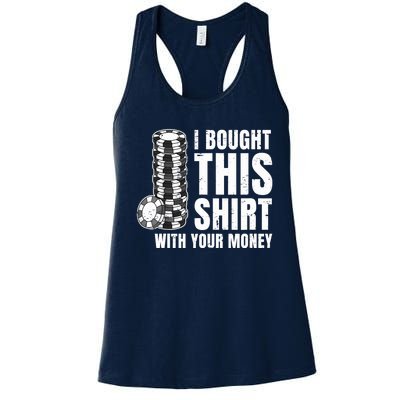 Poker Player Poker Cards Game Money Women's Racerback Tank