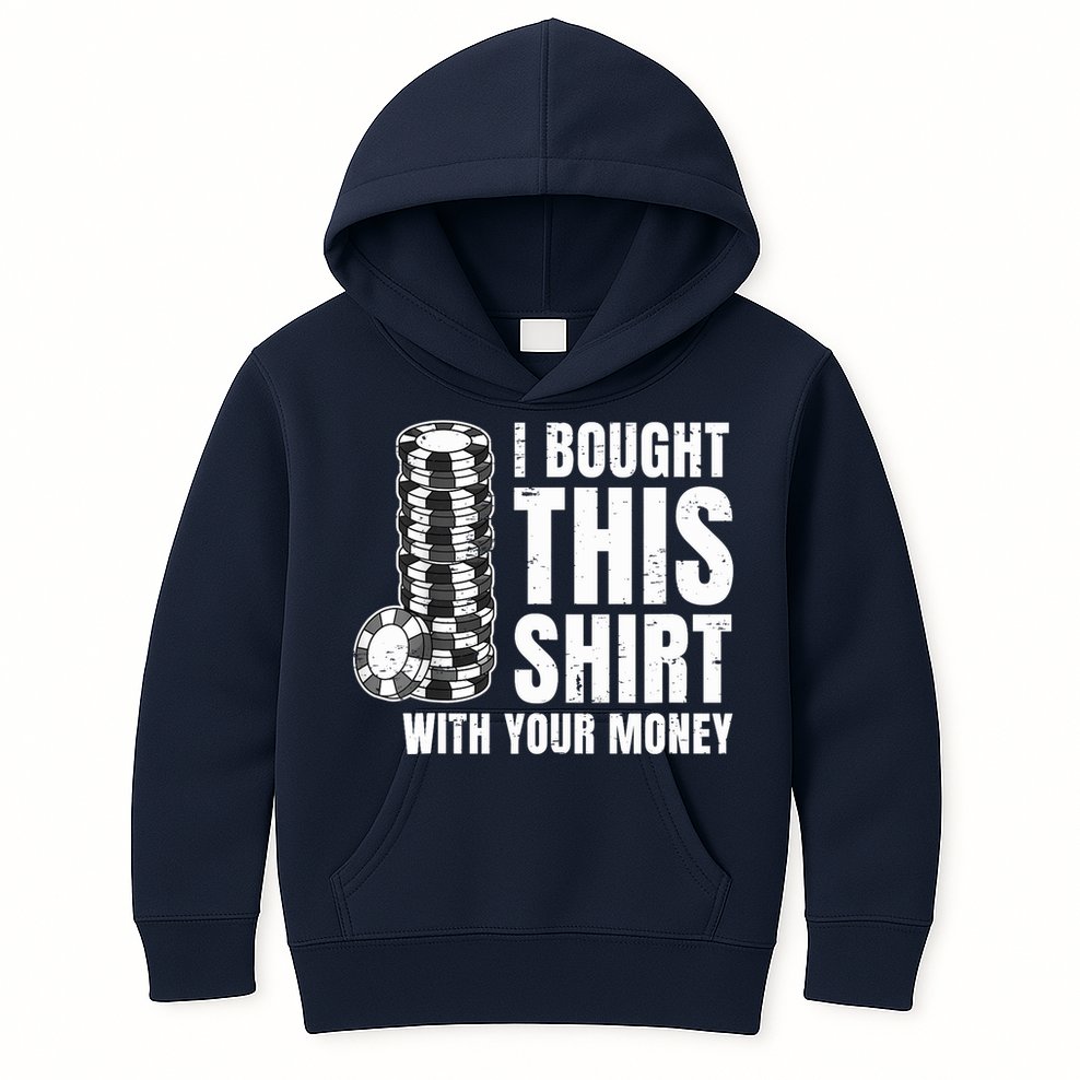 Poker Player Poker Cards Game Money Kids Hoodie