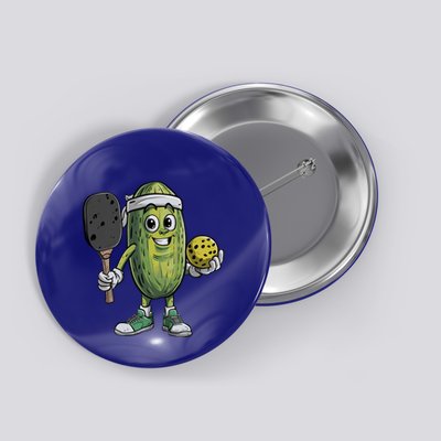 Pickle Playing Pickleball Funny For Paddleball Lover Gift Button