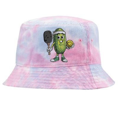 Pickle Playing Pickleball Funny For Paddleball Lover Gift Tie-Dyed Bucket Hat