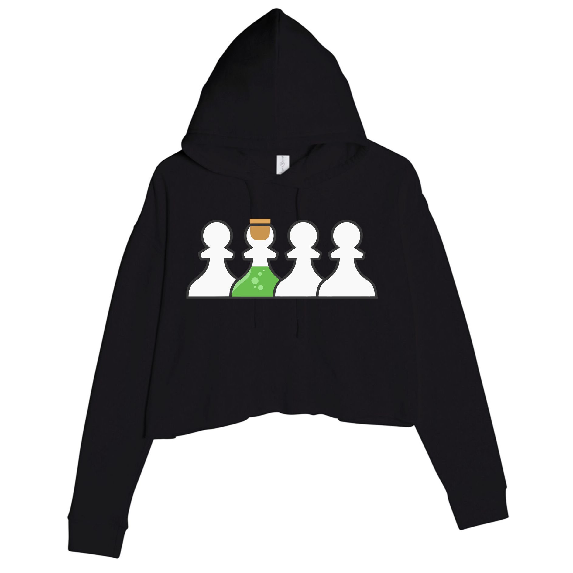 P.O.I.S.O.N Pawn Crop Fleece Hoodie