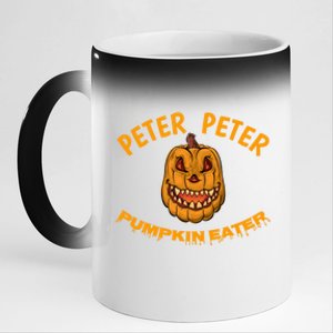 Peter Peter Pumpkin Eater Creepy Halloween Costume Great Gift 11oz Black Color Changing Mug