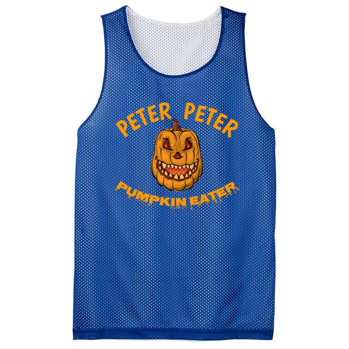 Peter Peter Pumpkin Eater Creepy Halloween Costume Great Gift Mesh Reversible Basketball Jersey Tank