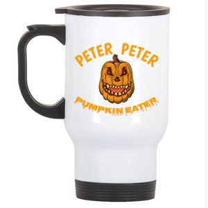 Peter Peter Pumpkin Eater Creepy Halloween Costume Great Gift Stainless Steel Travel Mug